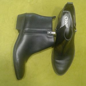 EUC Chaps PU ankle boot
